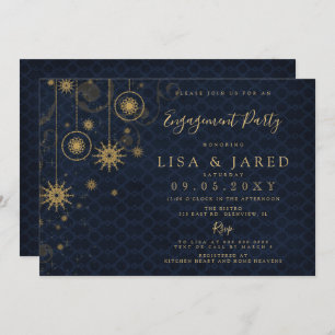 Invitation Snowflics Gold de la Marine Partie d'engagement d'