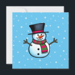 Invitation Snowman<br><div class="desc">Illustration de mignon Snowman.</div>