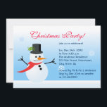 Invitation Snowman<br><div class="desc">La carte d'invitation Snowman est une invitation élégante avec un mignon bonhomme de neige portant un foulard rouge et un casquette noir sur un arrière - plan bleu décolorant, qui profite de la saison hivernale pendant que des flocons de neige de différentes formes continuent de tomber. Idéal pour inviter vos...</div>