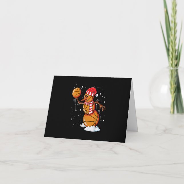 Invitation Snowman De Basket De Noël Pour Garçon Fille Enfant (Devant)