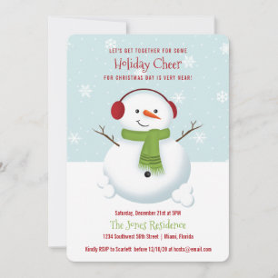 Invitation Snowman Holiday Cheval