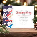 Invitation Snowman Père Noël Polar Ours Noël fête<br><div class="desc">Répandez les fêtes de fin d'année avec cette invitation amusante et festive de Noël avec un trio ludique - Père Noël, un bonhomme de neige et un ours polaire - saluant et répandant la joie. Idéal pour les fêtes de Noël en famille, les fêtes de fin d'année ou les rassemblements...</div>