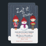 Invitation Snowman Winter Wonderland<br><div class="desc">Snowman Winter Wonderland Laisser Neige, Laisser Neige, Laisser Neige, Laisser Neige. Célébrez la saison avec ce thème d'hiver amusant et fantasque. Ce design hivernal se compose d'un bonhomme de neige amusant et aimant et de deux enfants gais vêtus de leurs chandails hivernaux les plus chauds. Amusez-vous avec les accessoires, les...</div>