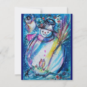 Invitation SNOWMAN With OWL, Soirée du Nouvel An