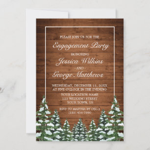 Invitation Snowwood & Forest Country Pine Party