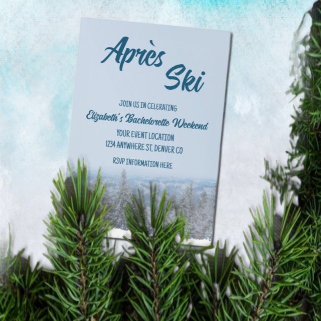 Invitation Snowy Mountain Forest Bachelorette Party (Créateur téléchargé)