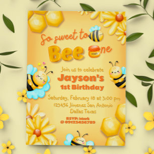 Invitation So Sweet to Bee One - 1er anniversaire