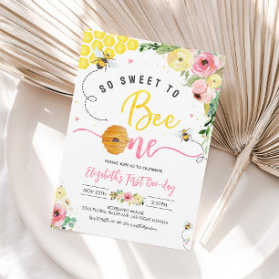 Invitation So Sweet To Bee One Party Bee Day 1er anniversaire
