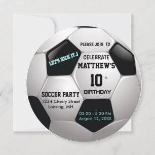 Invitation Soccer Amusement ⚽ Anniversaire Fête Epic
