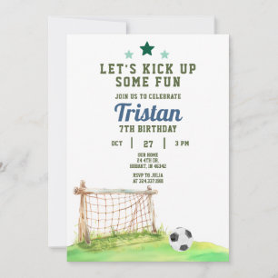 Invitation Soccer C'est le jeu N'importe quel âge Anniversair