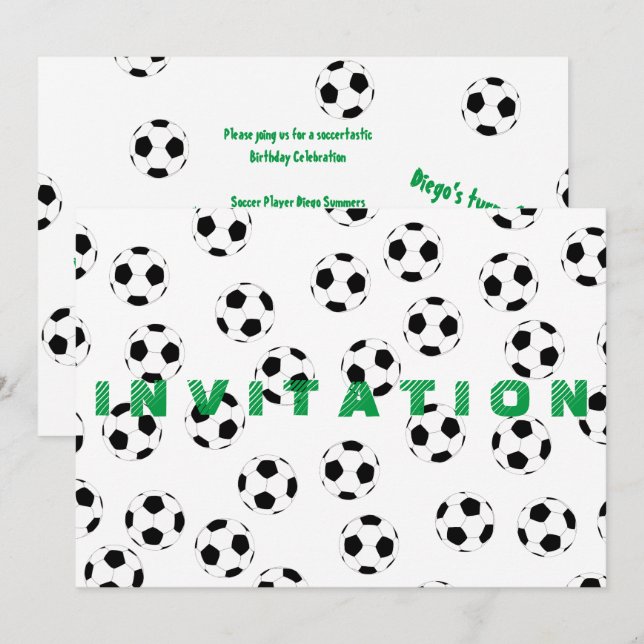 Invitation Soccer par The Happy Juul Company (Devant / Derrière)