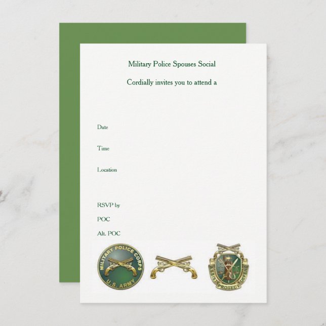 Invitation sociale de l'épouse du député (Devant / Derrière)