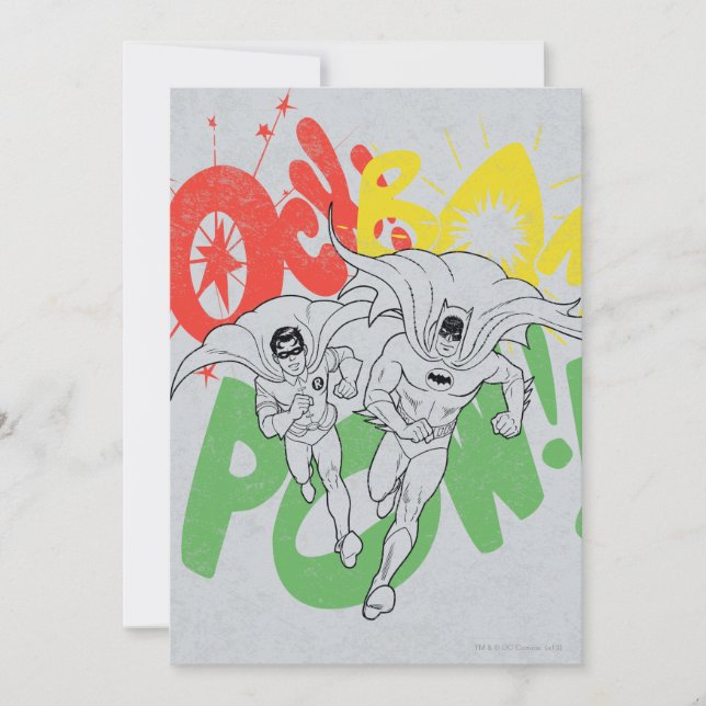 Invitation SOCK BAM POW Batman et Robin (Devant)