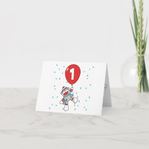 Invitation Sock Singe premier anniversaire Renouvellement des