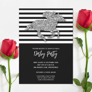 Invitation Soeur Argent Racehorse Derby Party
