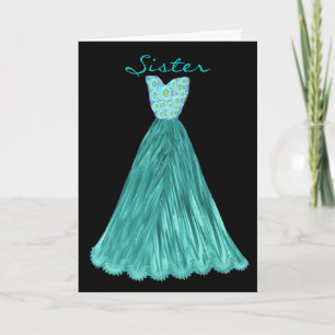 Invitation SOEUR Be My Bridesmaid RICH TURQUOISE BLEU robe