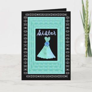 Invitation SOEUR Maid of Honor TURQUOISE Robe Pétale