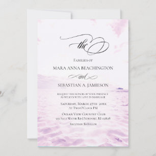 Invitation ** Soft Beach Sea Sand Sky Photo. Mariage