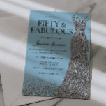 Invitation Soft Blue Elegance 50th Birthday Party<br><div class="desc">Soft Blue Elegance 50th Birthday Party Invitations
Variations to the invitation and matching items in our store</div>