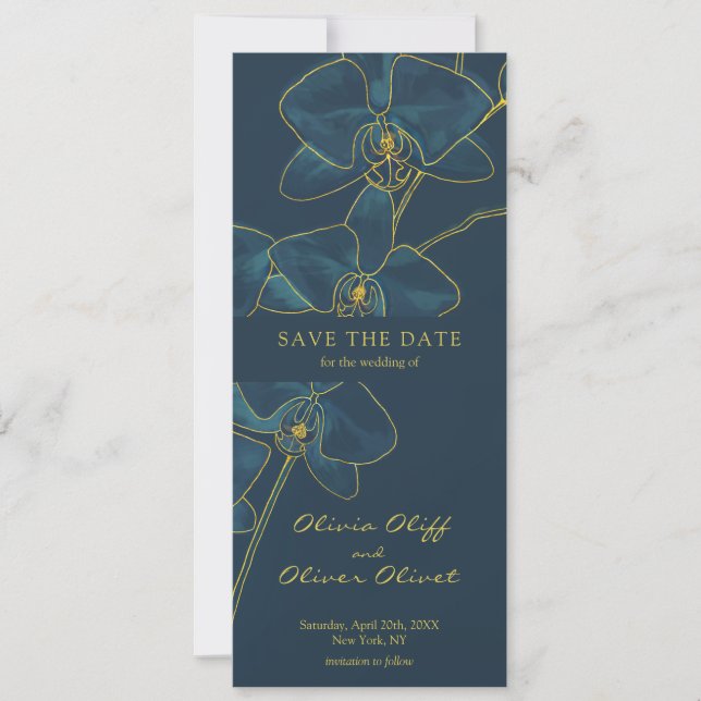 Invitation Soft Blue Orchid Enregistrer la date (Devant)