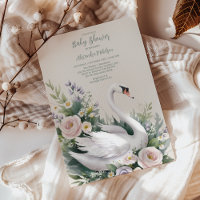 Soft Blush Swan Princess Baby shower rose