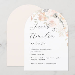 Invitation Soft Burange Floral Arch Party