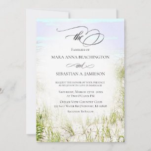 Invitation *~* Soft Dune Beach Grass    PhotoWedding