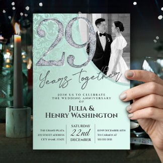 Invitation Soft Elegant 29th Wedding Anniversary 