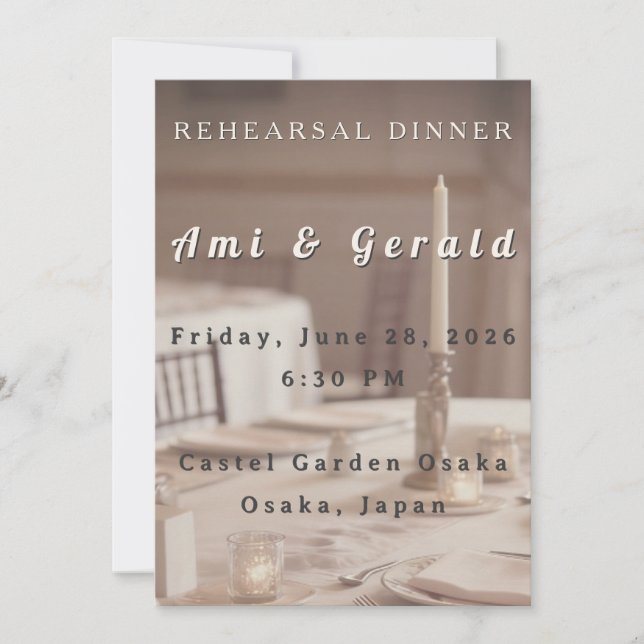 Invitation Soft Neutral Aesthetic Editable Template (Devant)