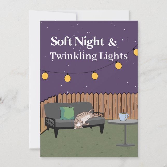 Invitation Soft Night & Twinkling Lights – Cozy Evening  Invi (Devant)
