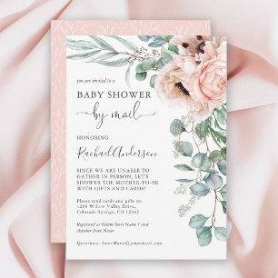 Invitation Soft Pastel Baby shower par courrier