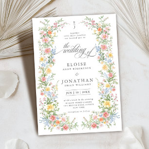Invitation Soft Pastel Ornate Spring Garden Floral Mariage