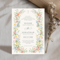 Soft Pastel Ornate Spring Garden Floral Mariage