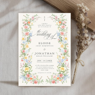 Invitation Soft Pastel Ornate Spring Garden Floral Mariage