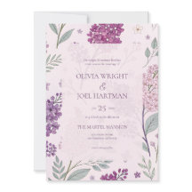 Soft Pink and Purple Lilac Floral Wedding