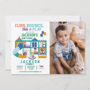 Invitation Soft Play Bounce Anniversaire Photo