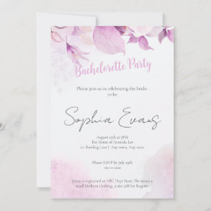 Invitation Soft rose Boho Floral Mariage Bachelorette Party
