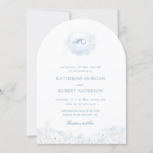 Invitation Soft Winter Touch Floral Élégant Mariage