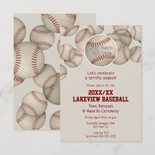 Invitation softball de base-ball fin de saison banquet awards