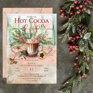 Invitation Soignée et nostalgique Hot Cocoa and Cookies Party