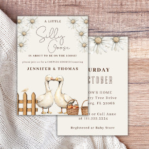 Invitation Soignée Goose Neutre Boho Couples Douche Party