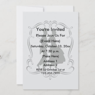 Invitation Soignée Homme Et Femme Silhouette Party
