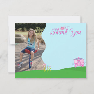 Invitation Soignée princesse anniversaire de fille merci phot
