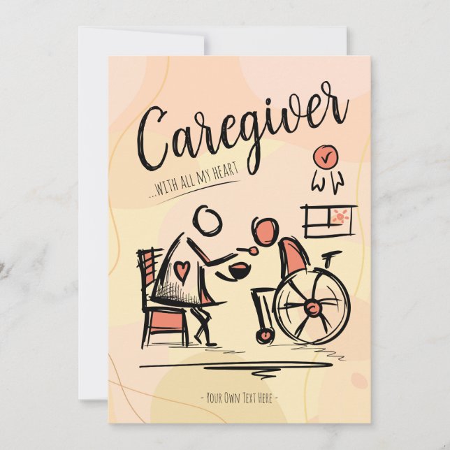 Invitation Soigneur ...Avec Tout Mon Coeur. Cadeau (Devant)