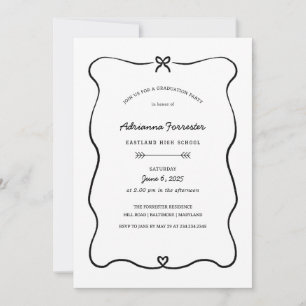 Invitation Soin du coeur mou Partie de graduation minimale