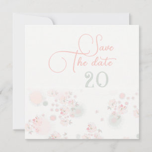 Invitation Soin Thé Roses Mariage Enregistrer La Date