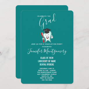 Invitation Soins dentaires Bonne dent avec brosse à dents Gra