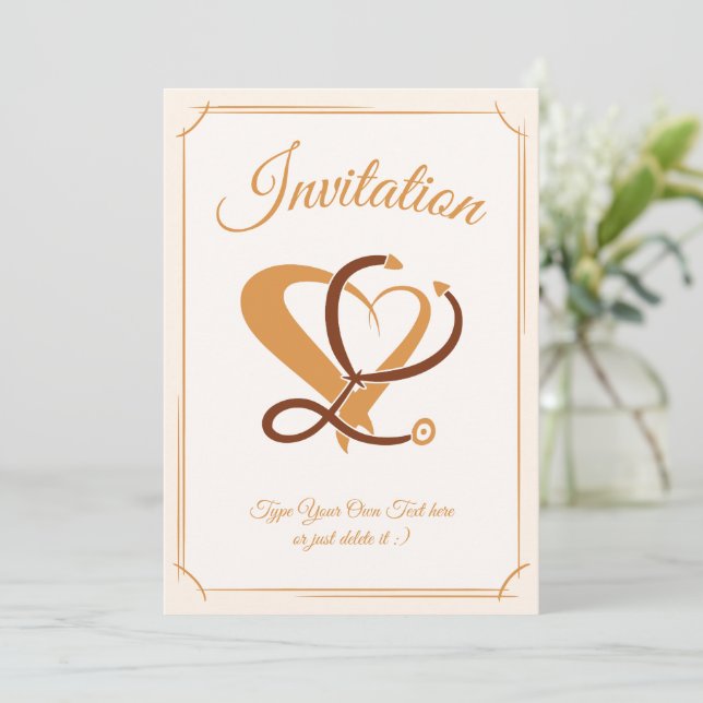 Invitation Soins Médicales, infirmière. Stethoscope et Modèle (Debout devant)