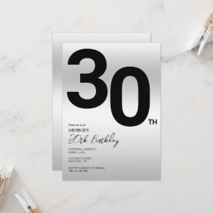 Invitation Soirée 30e anniversaire stylish