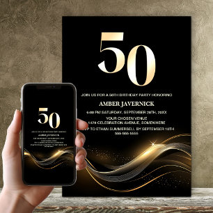 Invitation Soirée 50e anniversaire de Black and Gold